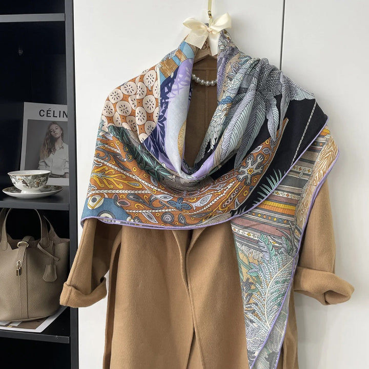 140cm Silk Cashmere Scarf