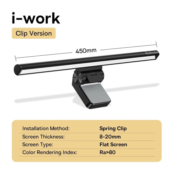 USB Screen Hanging Desk Lamp: Asymmetric LED Light for Eye Protection