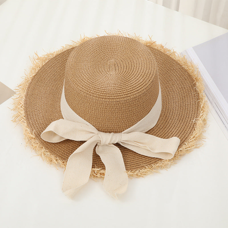 Summer Flat Bowknot Top Sun Hat