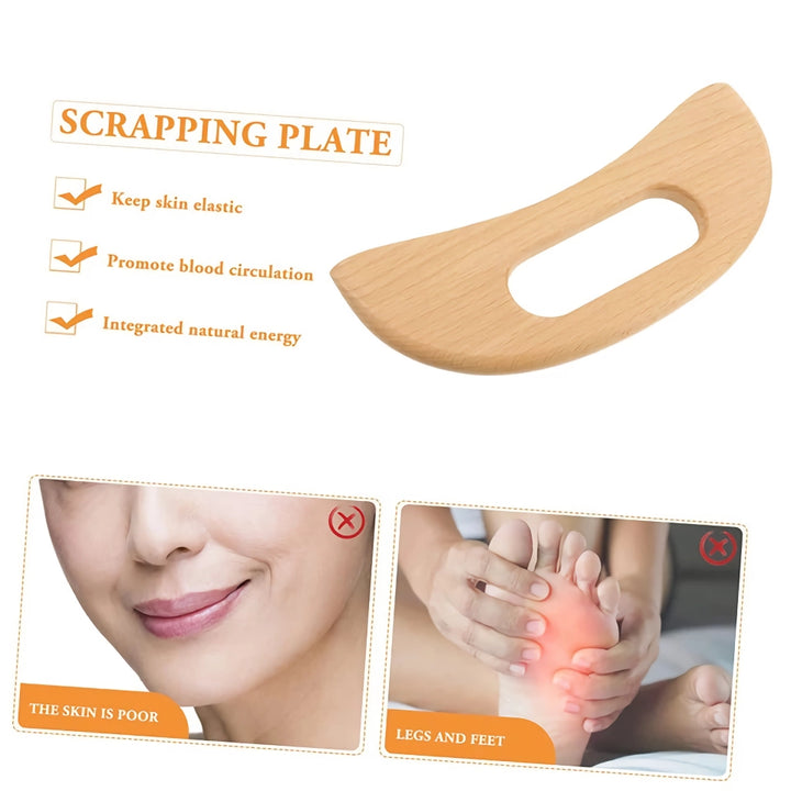 Wooden Gua Sha Massage Therapy Tool for Full Body Relaxation and Slimming