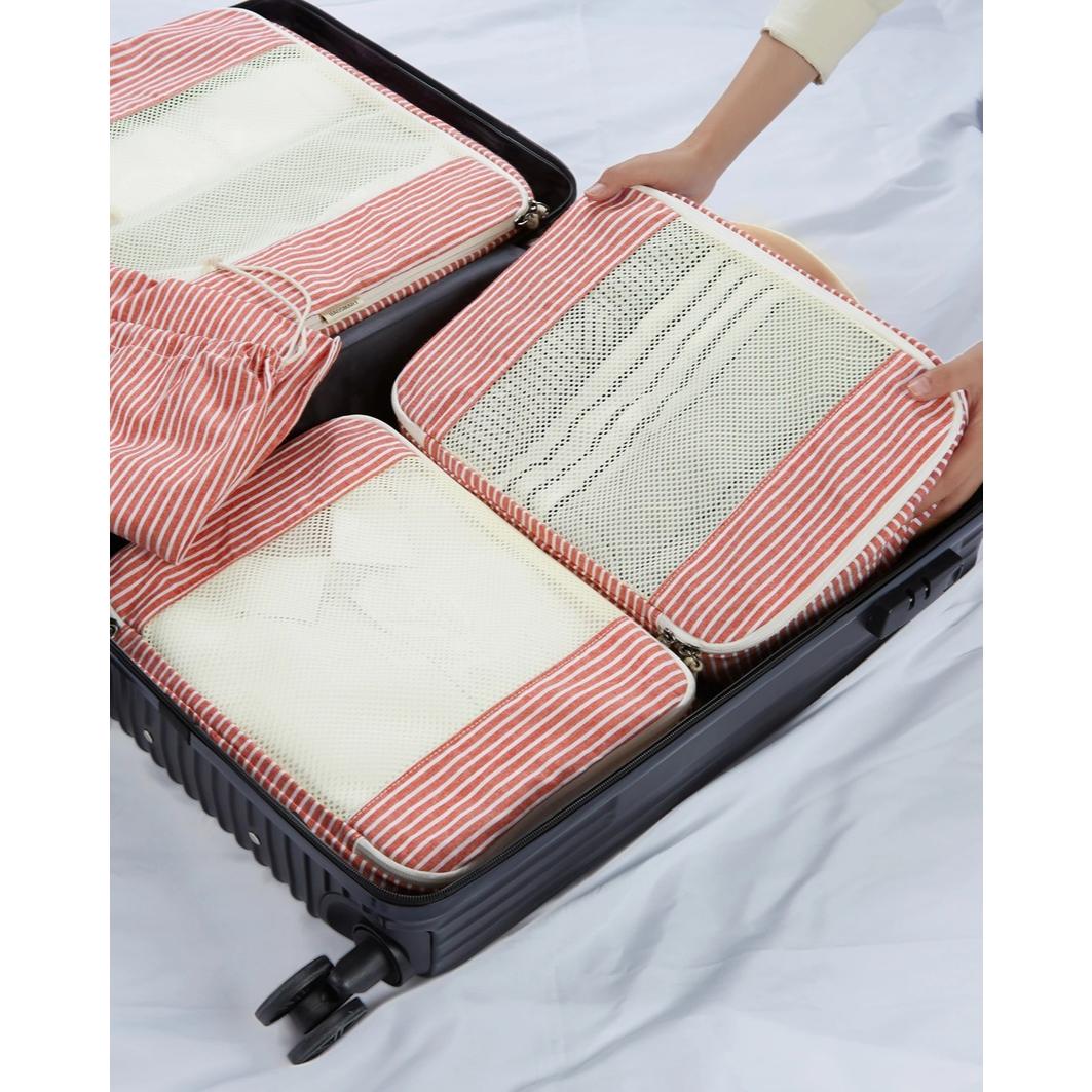 Eco-Friendly Foldable Travel Packing Cubes - 6 Piece Set