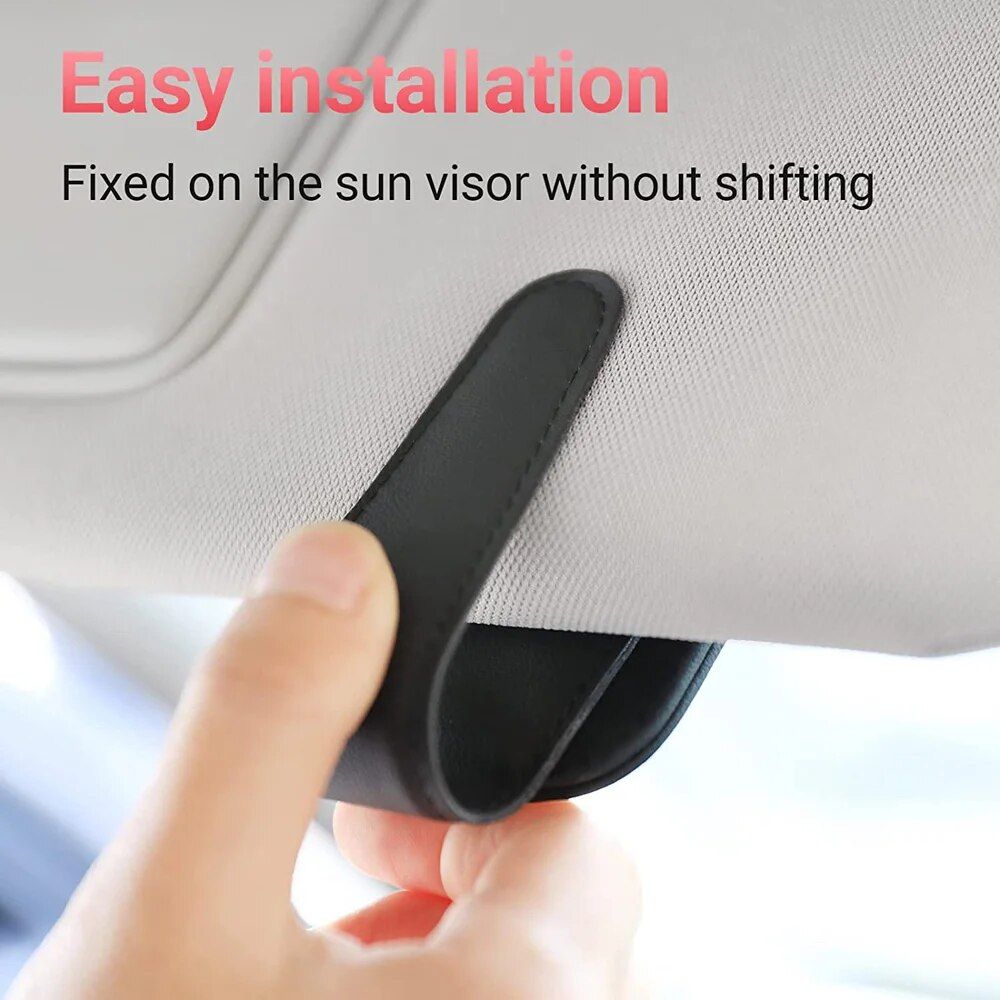 Universal Cartoon Car Visor Sunglasses Case & Clip