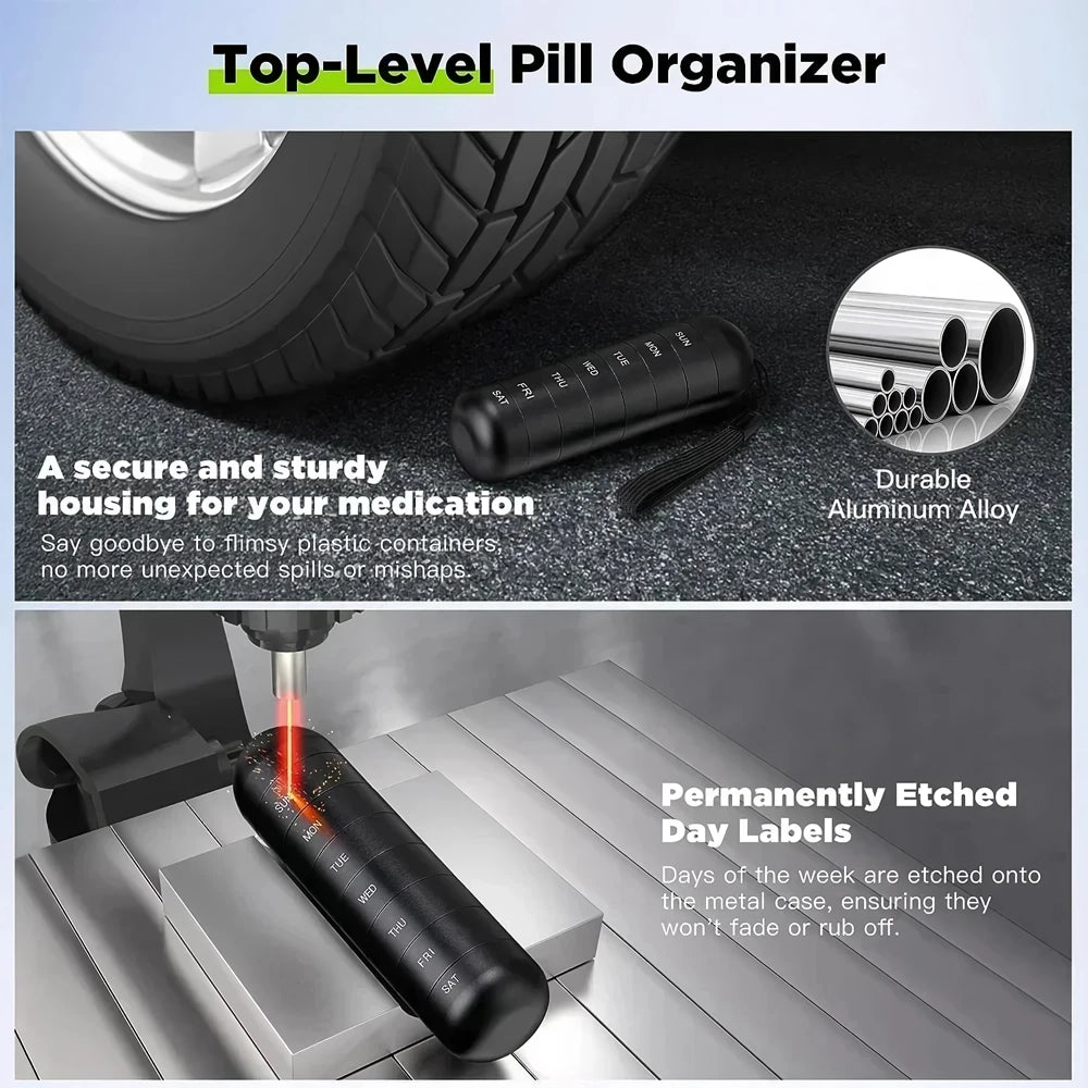 Portable Metal Pill Organizer