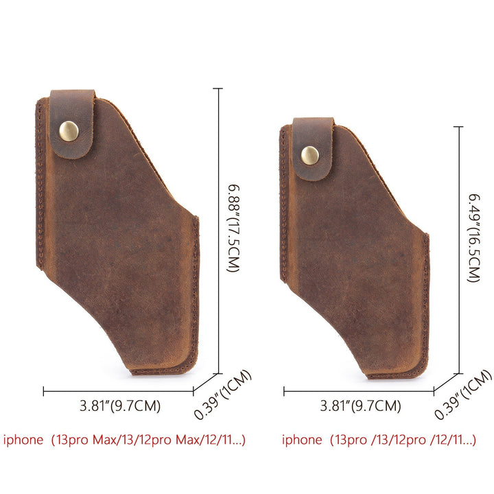 Simple Fixed Head Layer Cowhide Phone Small Cross Bag