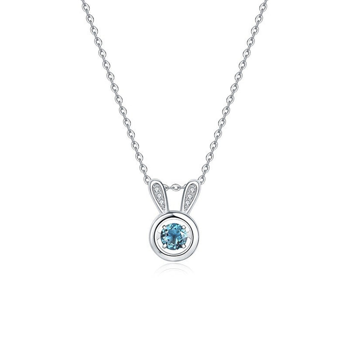 Women's S925 Sterling Silver Natural Topaz Necklace