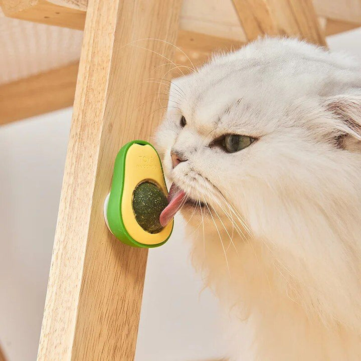 Avocado Catnip Lickable Toy Ball: Healthy & Interactive Treat for Cats