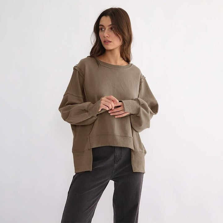 Chic Oversized Cotton Sweatshirt