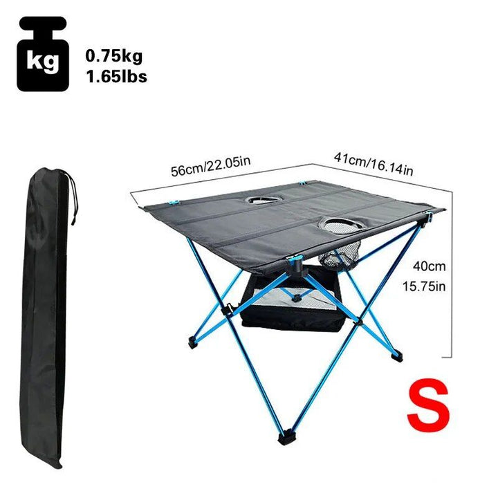 Ultra-Light Folding Outdoor Picnic Table Set with Aluminum Alloy Frame