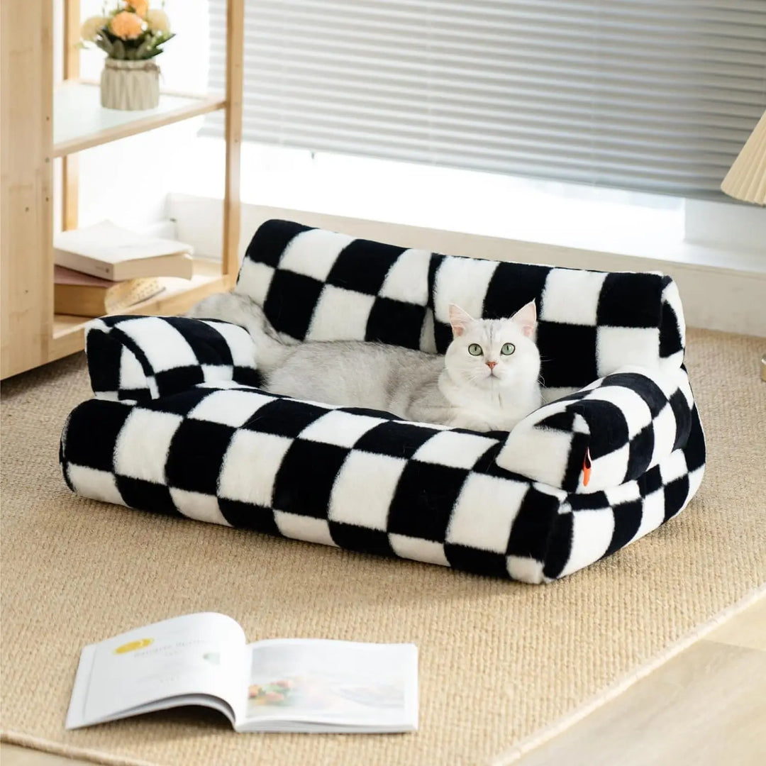 Cozy Washable Cat Couch Bed for Small Dogs and Cats