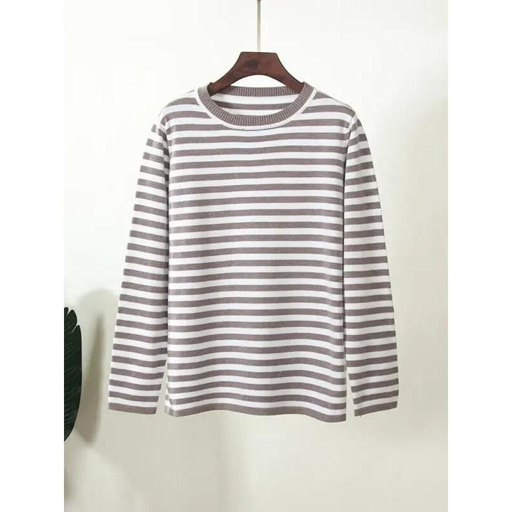 Autumn Winter Casual Knitted Stripe Sweater