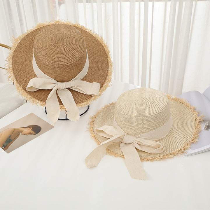 Summer Flat Bowknot Top Sun Hat