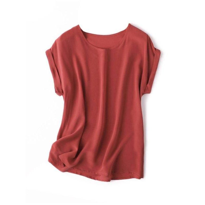 100% Real Silk Batwing Sleeve Tee