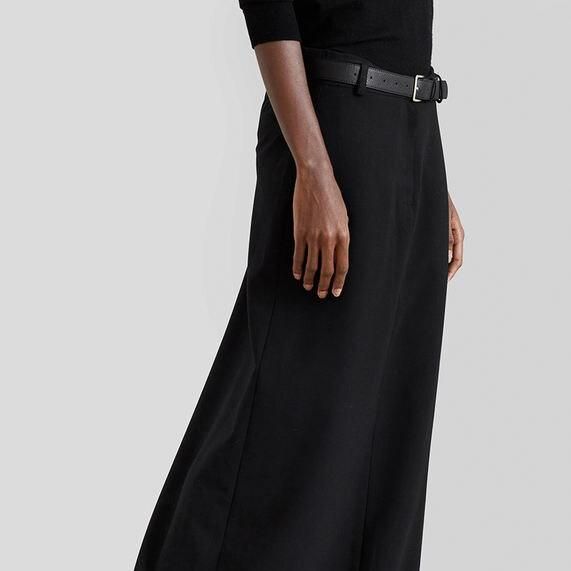 Elegant High Waist Long Skirt with Slit for Women