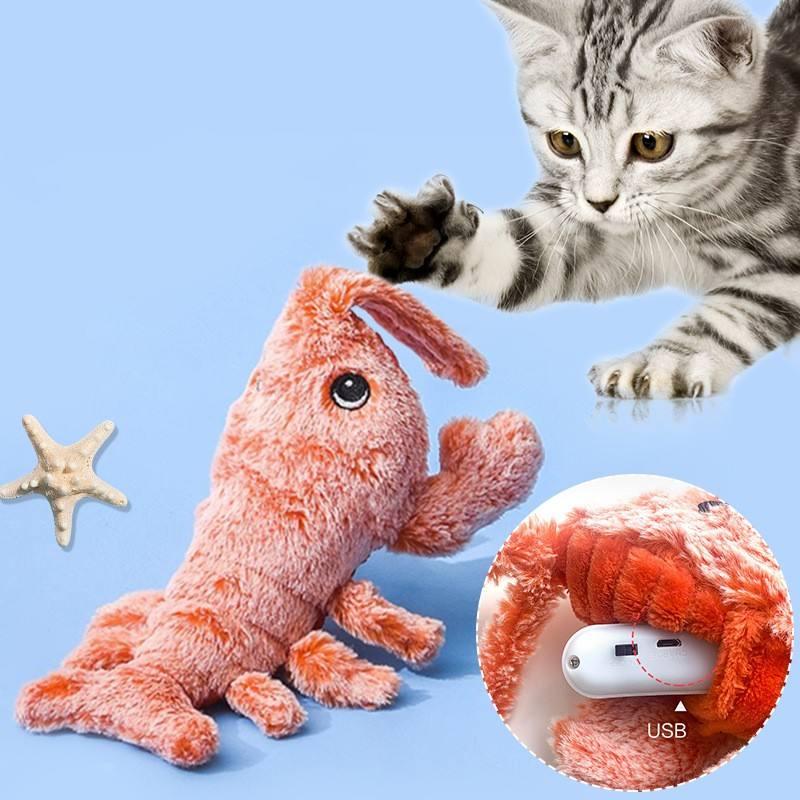 Interactive Electric Lobster Cat Toy - Entertaining Fun for Pets and Kids