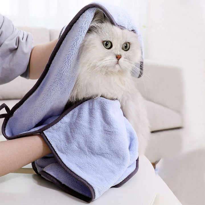 Soft Quick-Dry Cat & Dog Blanket - Pet Bathrobe Towel