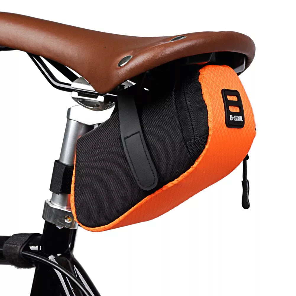 Compact High-Visibility Cycling Saddle Bag: Durable, Reflective, & Spacious