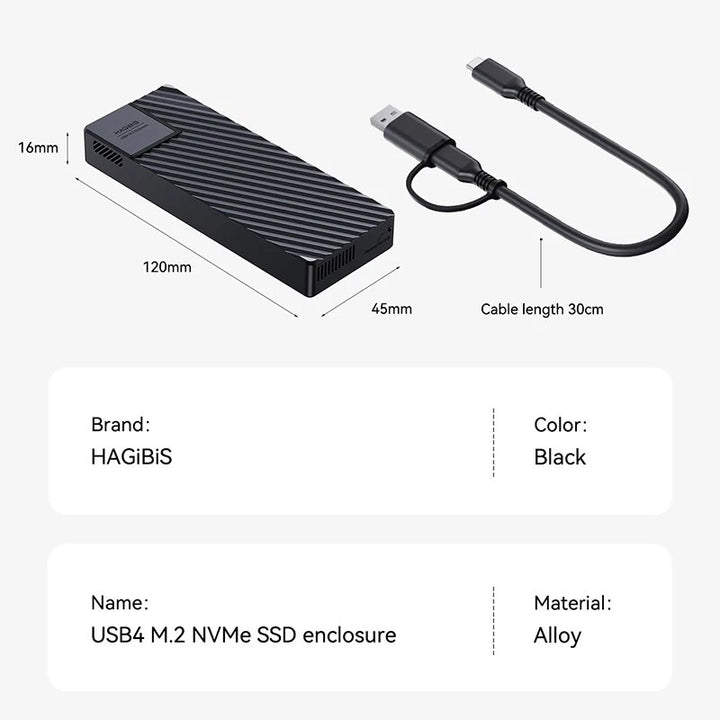 USB4 40Gbps M.2 NVMe SSD Enclosure