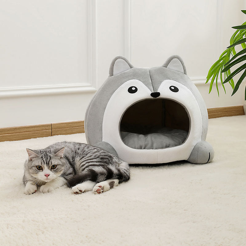 Cozy Plush Cat Bed & Lounger