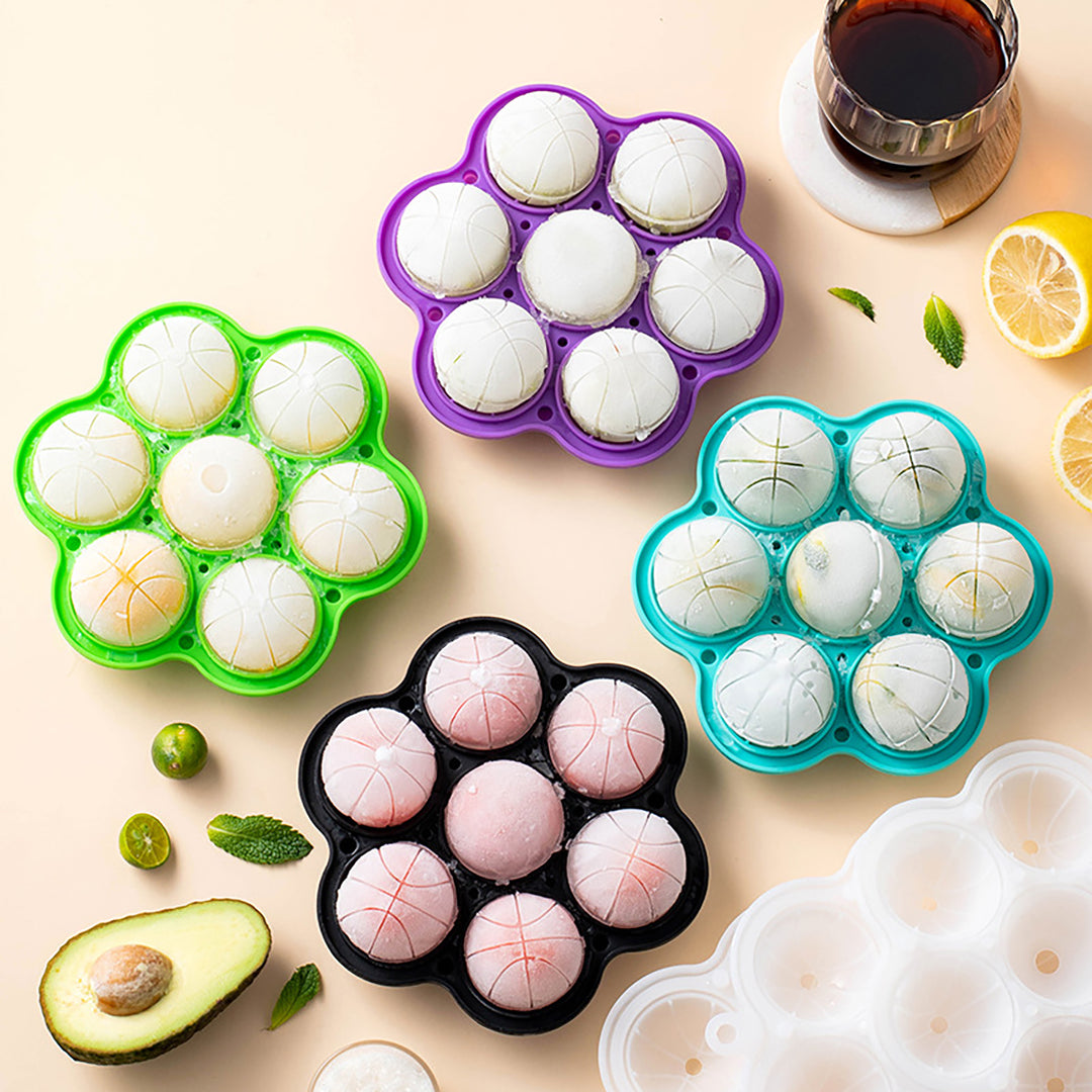 7-Hole Spherical Silicone Ice Mold