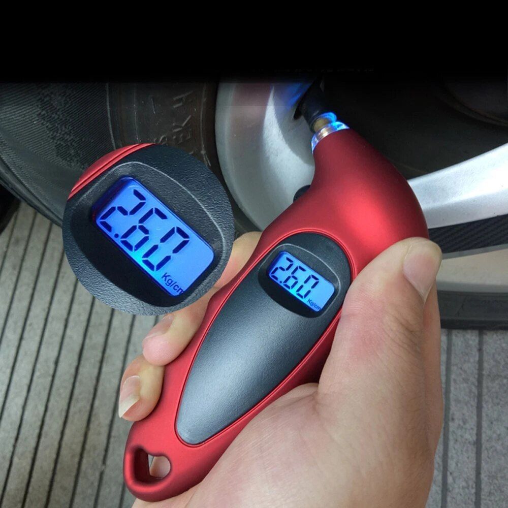 High-Precision Digital Tire Pressure Gauge with LCD Display for All Vehicles