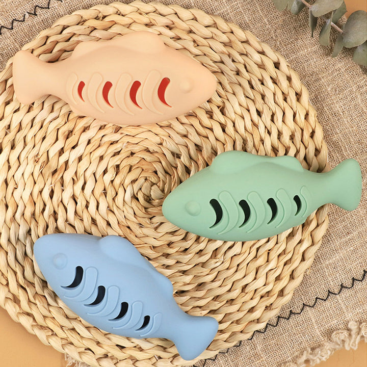 Silicone Fish Catnip Toy with Food Leaker