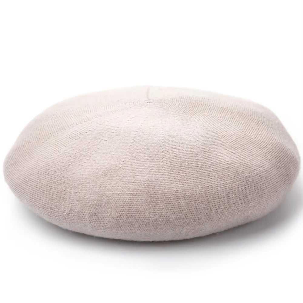 Solid Wool Knitted Beret