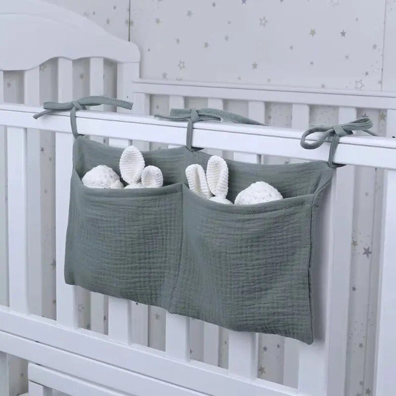 Multifunctional Cotton Baby Crib Organizer (39x20cm)