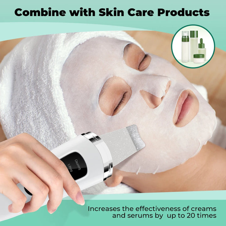 Ultrasonic Skin Scrubber for Deep Cleansing and Exfoliation