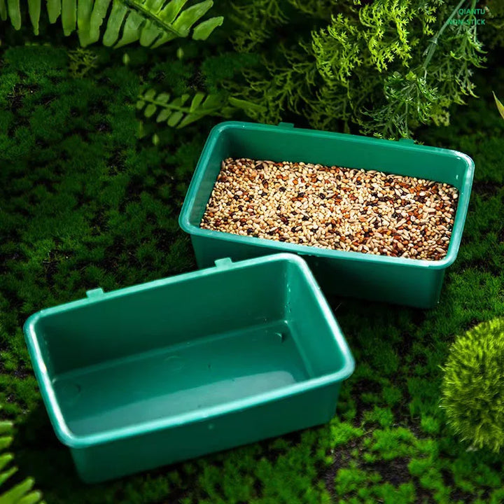 Versatile Bird Food Water Bowl & Bath Basin for Small Pets