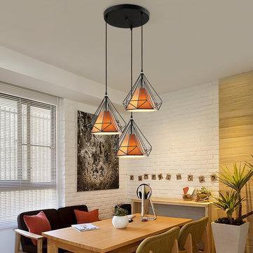 3 Head E27 Vintage Chandelier Light Restaurant Adjustable Pendant Lamp Bar Living Room - MRSLM