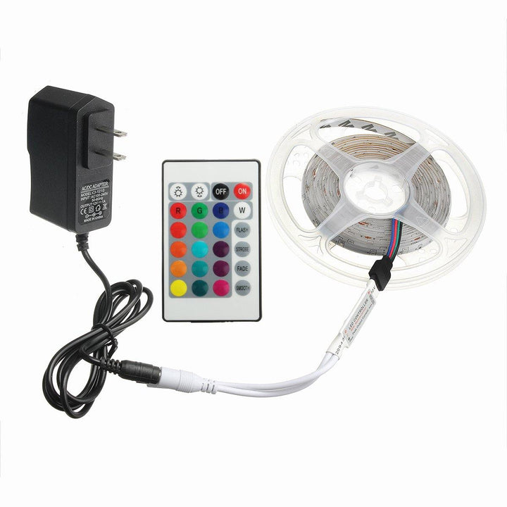 2M 3M 5M 10M 8mm DC12V Waterproof RGB LED Light Strip Remote Controller Outdoor Indoor KTV Hotel Home Decor - MRSLM