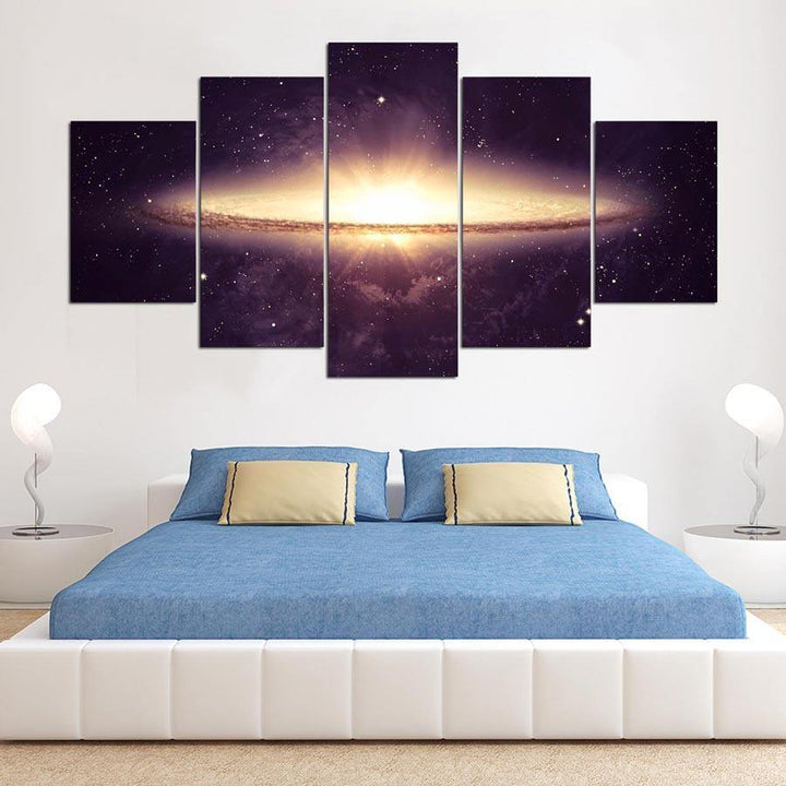 5 Cascade Vast Universe Canvas Wall Painting Picture Home Decoration Without Frame Including Instal - MRSLM