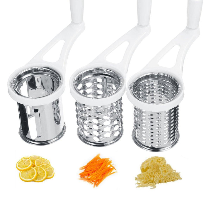 3 In 1 Manual Cheese Grater Rotary Grater Butter Vegetable Fruit Slicer Cutter Kitchen - MRSLM