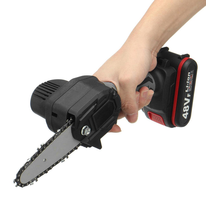 21V 4" Rechargeable Electric Chain Saw Cordless Portable Woodworking Wood Cutter - MRSLM