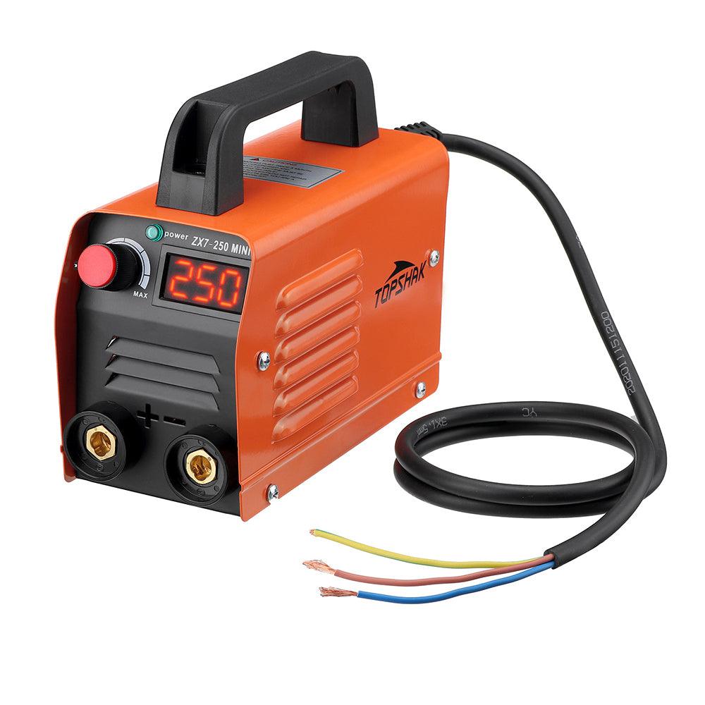 Topshak ZX7-250 250A 220V Mini Electric Welding Machine Portable Digital Display MMA ARC DC Inverter Plastic Welder Weld Equipment - MRSLM