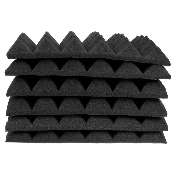 6Pcs Acoustic Panels Tiles Studio Soundproofing Insulation Closed Cell Foam - MRSLM