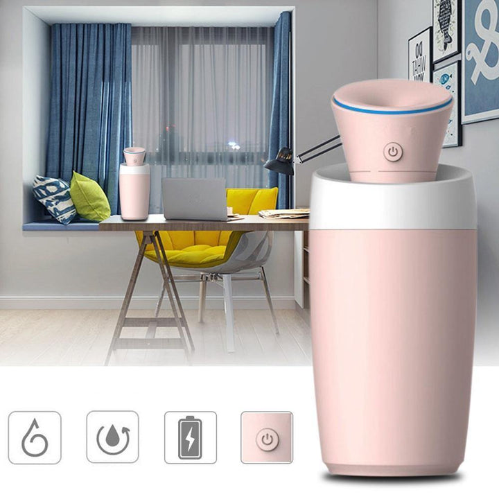 ANGIENB USB Charging Mini Dual Mist Air Humidifier Car Home Low Noise Diffuser - MRSLM