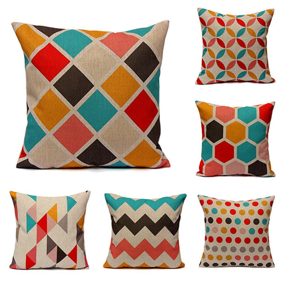 Geometric Abstract Printed Cushion Cover Sofa Bed Pillow Case Pillow Cover - MRSLM