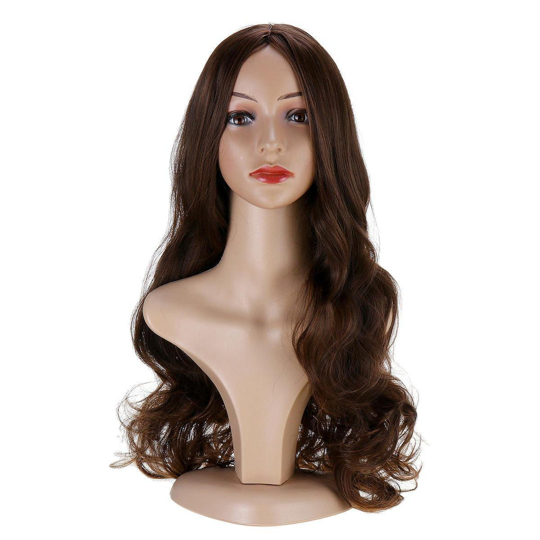 Women Wig Full Wavy Hair Extensions Heat Resistant Synthetic Grey - MRSLM