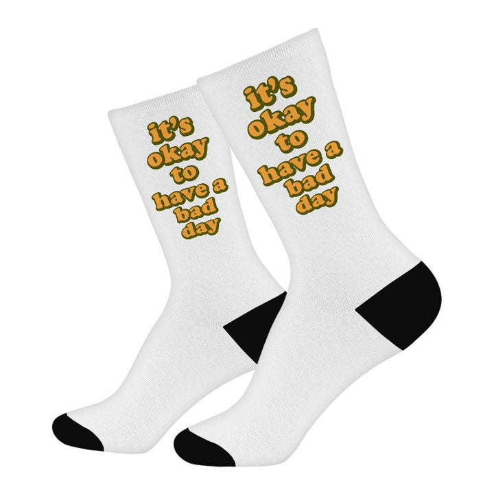 It's Ok Socks - Positive Novelty Socks - Motivational Crew Socks - MRSLM