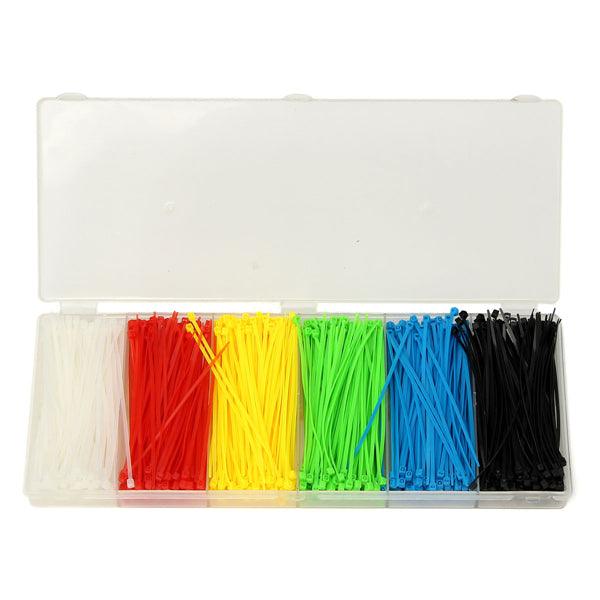 Suleve™ ZT01 900pcs 100x2mm Self Locking Nylon Cable Wire Zip Ties 6 Colors - MRSLM