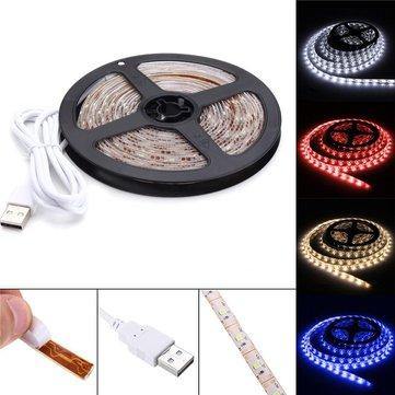 4M Pure White Warm White Red Blue 2835 SMD Waterproof USB LED Strip Backlight for Home DC5V - MRSLM