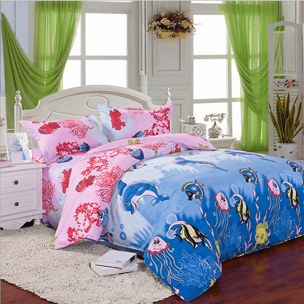 3 Or 4pcs Cotton Blend Mix Patterns Paint Printing Bedding Sets Twin Full Queen Size - MRSLM