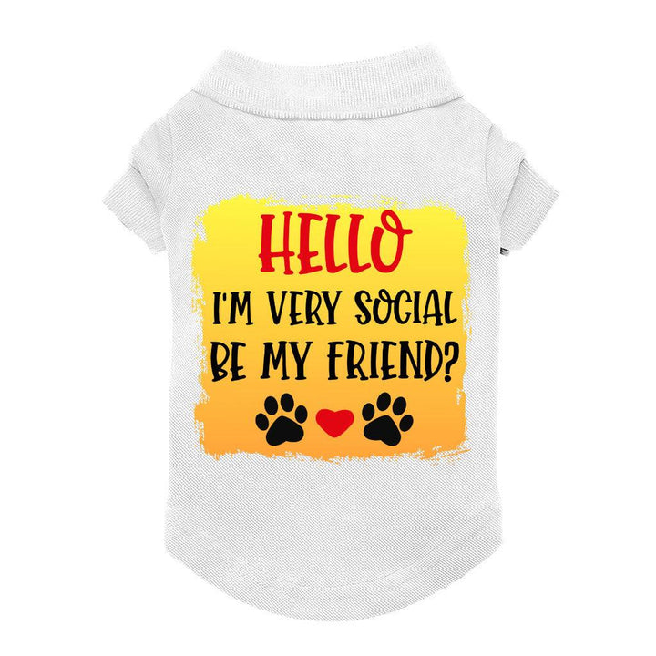 Friend Dog Polo Shirt - Colorful Dog T-Shirt - Printed Dog Clothing - MRSLM