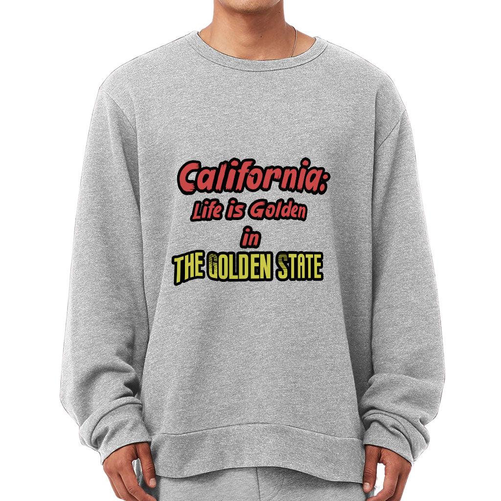 California the Golden State Sponge Fleece Sweatshirt - Trendy Classic Sweatshirt - Cool Design Sweatshirt - MRSLM