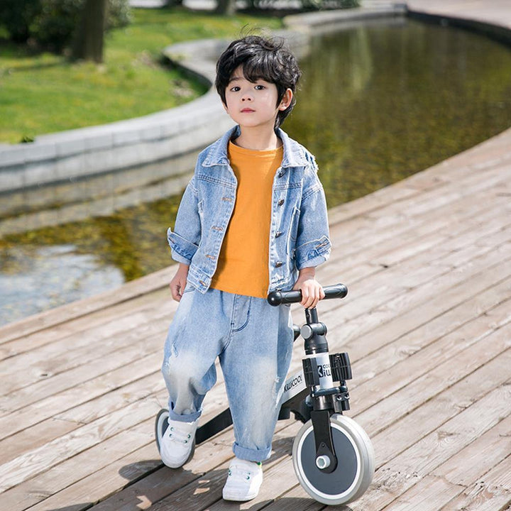 KIWICOOL 3in1 No Pedal Balance Bike & Kids Beginner Rider Training Walker Bicycle & Baby Tricycle Bike Scooter For 1.5/2/3/4/5 Year Old Children - MRSLM