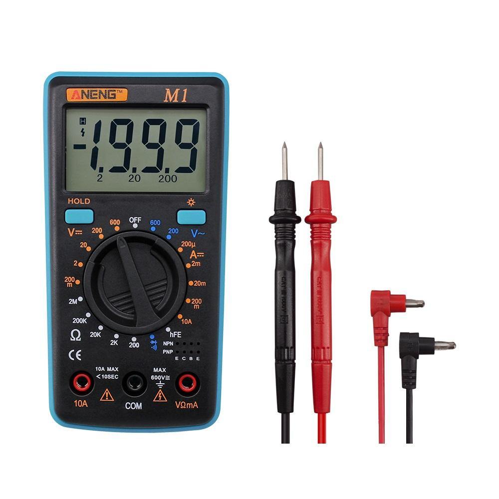 ANENG M1 Handheld Digital Multimeter AC/DC Voltage Current Resistance Transistor Continuity Test Overload Protection - MRSLM