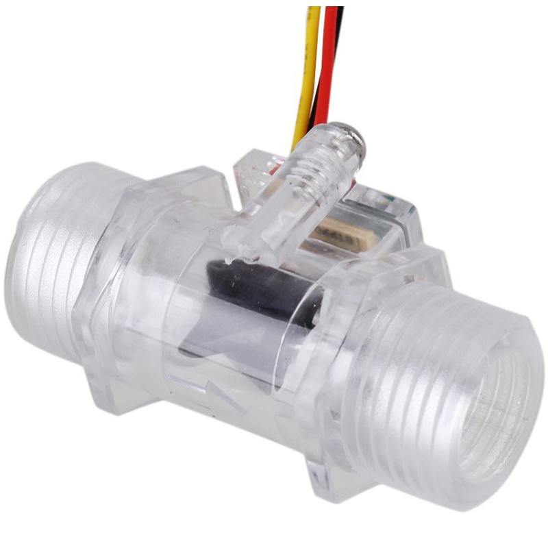 G1/2inch DN15 Transparent Water Flow Meter Flow Meter Hall Flow Sensor Indicator Counter - MRSLM