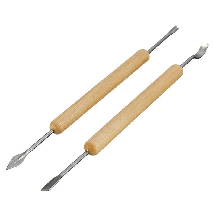 11Pcs Clay Sculpting Set Wax Carving Pottery Tools Shapers Polymer Modeling Wood Handle Set - MRSLM