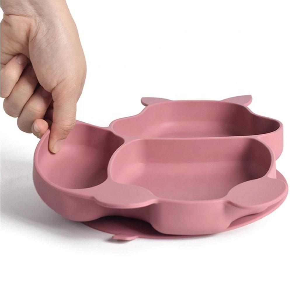 Pink Silicone Plate And Utensils - MRSLM